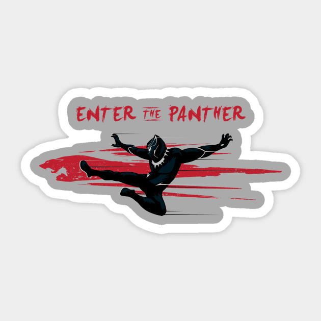 Enter the Panther Sticker by roynebres